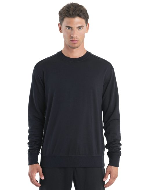 Icebreaker Merino Blend Shifter II Long Sleeve Sweatshirt (Men's) - Black - Find Your Feet Australia Hobart Launceston Tasmania