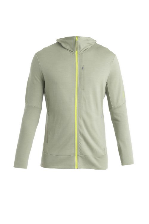 Icebreaker Quantum IV LS Zip Hoodie (Men's) - Lichen/Hyper - Find Your Feet Australia Hobart Launceston Tasmania