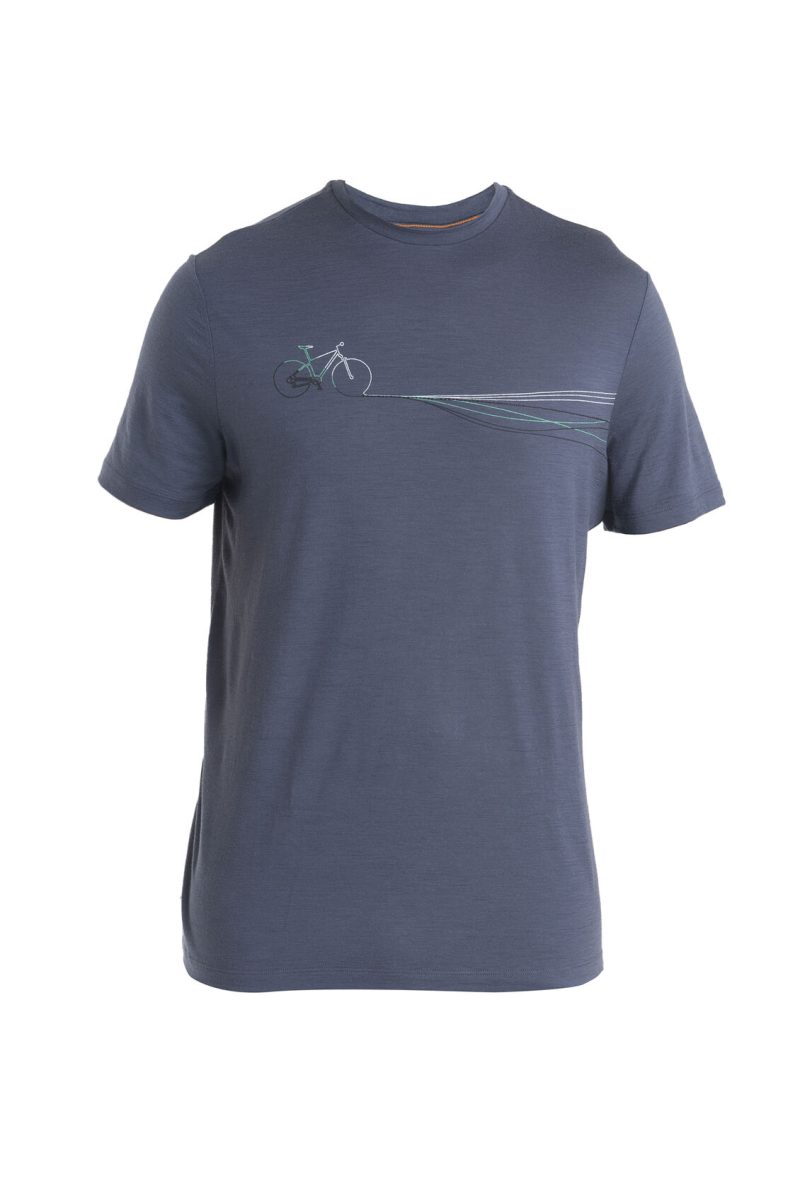 Icebreaker Tech Lite III SS Tee (Men's) - Cadence Paths Graphite - Find Your Feet Australia Hobart Launceston Tasmania