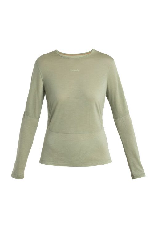 Icebreaker 125 ZoneKnit Merino Blend Energy Wind Long Sleeve T-Shirt (Women's) - Lichen - Find Your Feet Australia Hobart Launceston Tasmania