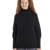 Icebreaker Seevista Funnel Neck Sweater (Women's) - Black - Find Your Feet Australia Hobart Launceston Tasmania