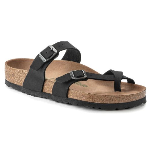 Birkenstock Mayari BirkiBuc Vegan Sandal (Women's) Black 1021176 - Find Your Feet Australia Hobart Launceston Tasmania