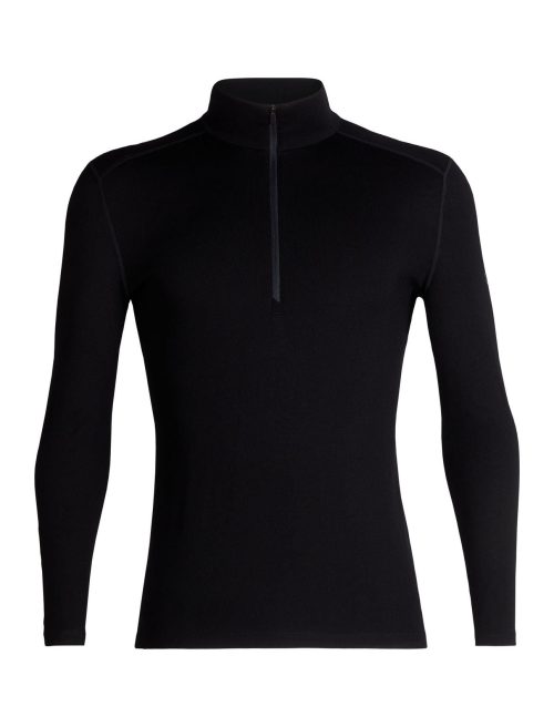 Icebreaker 260 Tech LS Half Zip Merino (Men's) - Black - Find Your Feet - Hobart Australia Tasmania Hiking Thermal Travel