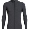 Icebreaker Descender LS Zip (Men's) - Jet Heather Black - Find Your Feet Australia Hobart Launceston Tasmania