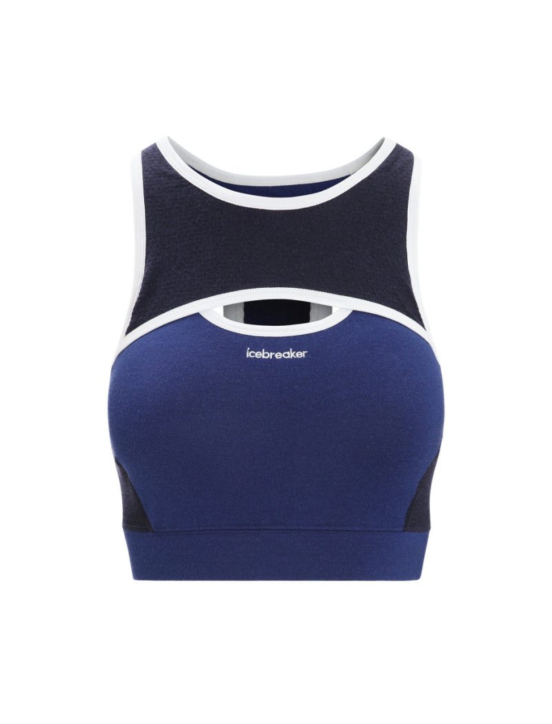 Icebreaker ZoneKnit Sport Bra (Women's) - Find Your Feet Australia Hobart Launceston Tasmania - Royal Navy/Midnight Navy