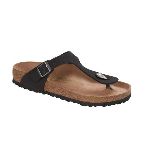 Birkenstock Gizeh Earthy Vegan BirkiBuc Sandal (Women's) Black 1020380 - Find Your Feet Australia Hobart Launceston Tasmania