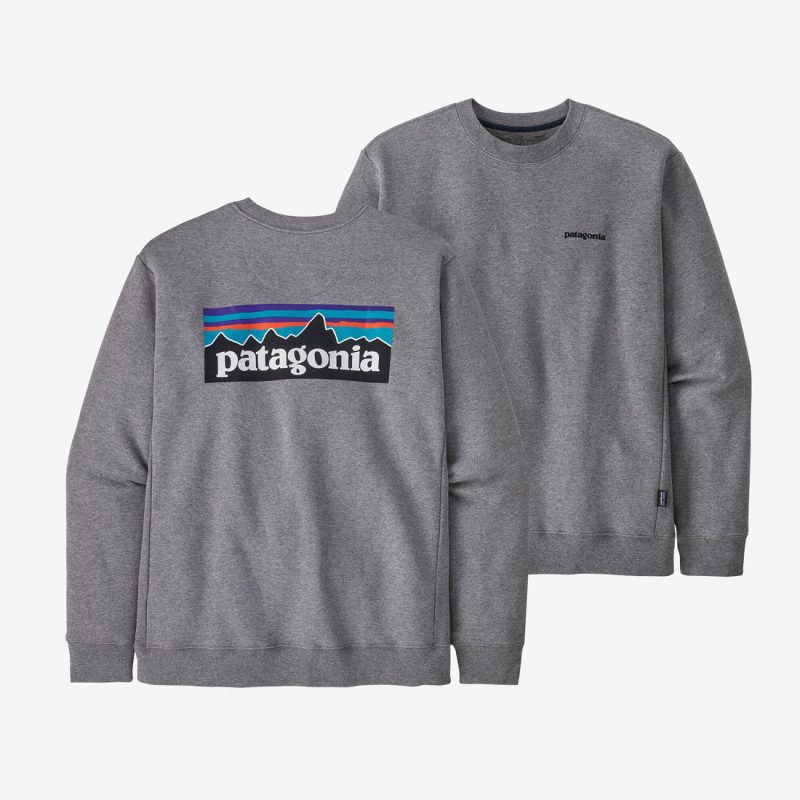 Patagonia P-6 Logo Uprisal Crew Sweatshirt (Unisex) - Gravel Heather - Find Your Feet Australia Hobart Launceston Tasmania