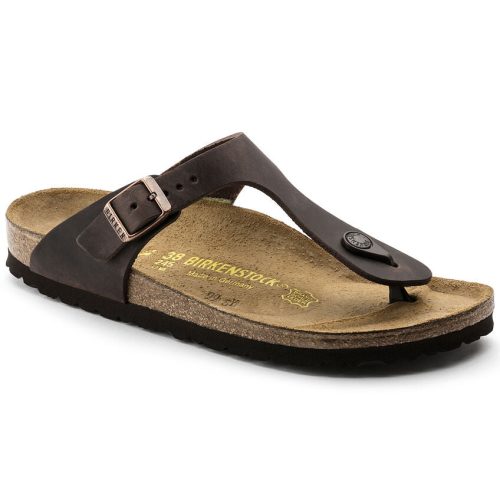 Birkenstock Gizeh Oiled Leather/Suede Sandal (Women's) Habana 0743831 - Find Your Feet Australia Hobart Launceston Tasmania