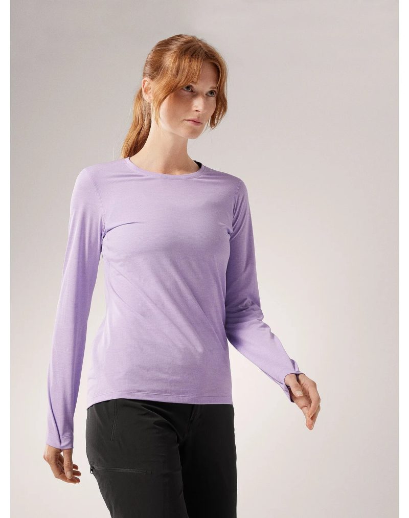 F23 X000006914 Taema Crew Neck Shirt LS Storm Glow Heather Women s Front View 1350x 4089e978 177a 4155 8d6b adeca8704618