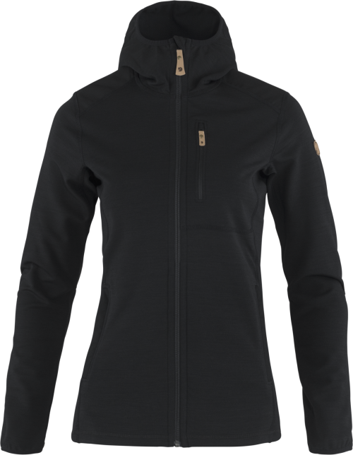 Fjallraven Keb Fleece Hoodie (Women's) - Black - Find Your Feet Australia Hobart Launceston Tasmania