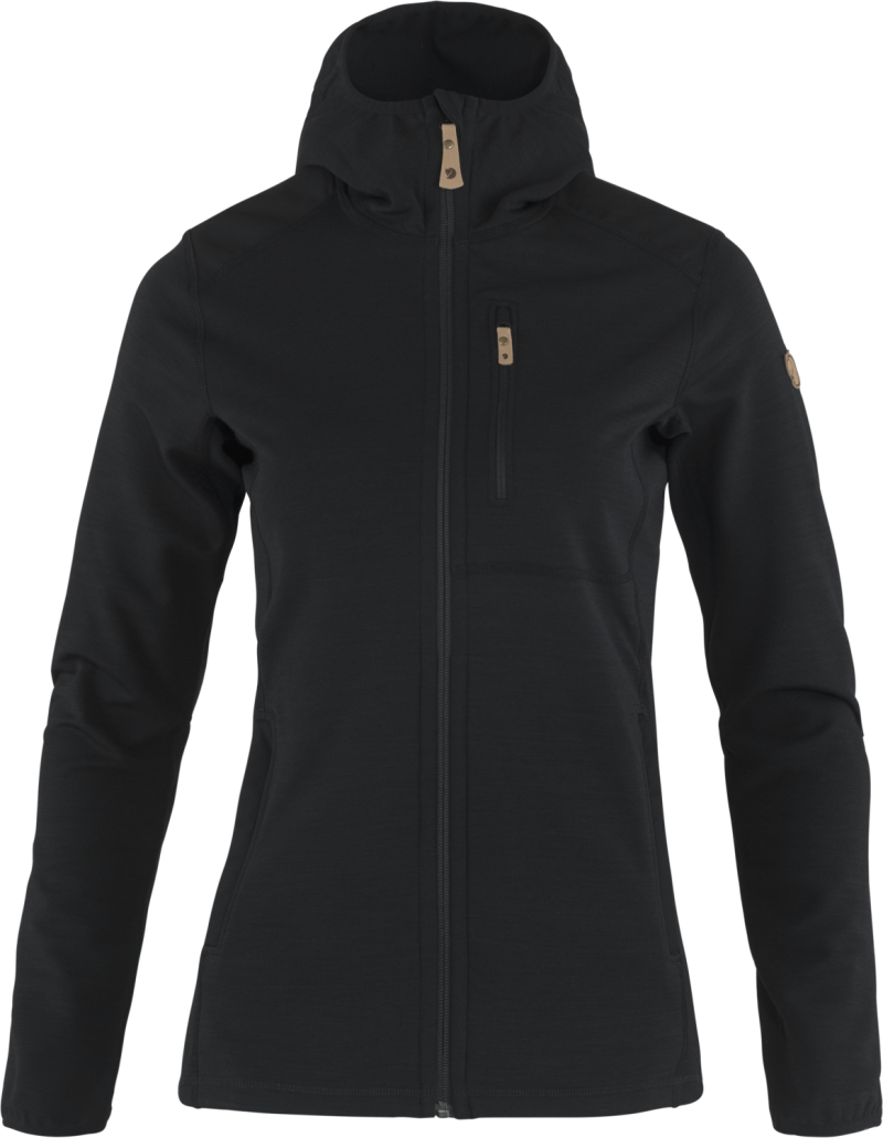 Fjallraven Keb Fleece Hoodie (Women's) - Black - Find Your Feet Australia Hobart Launceston Tasmania