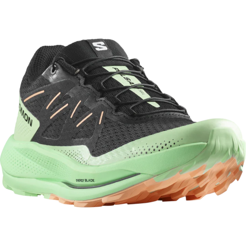 Salomon Pulsar Trail Shoes (Women's) Black / Green Ash / Cantaloupe - Find Your Feet Australia Hobart Launceston Tasmania