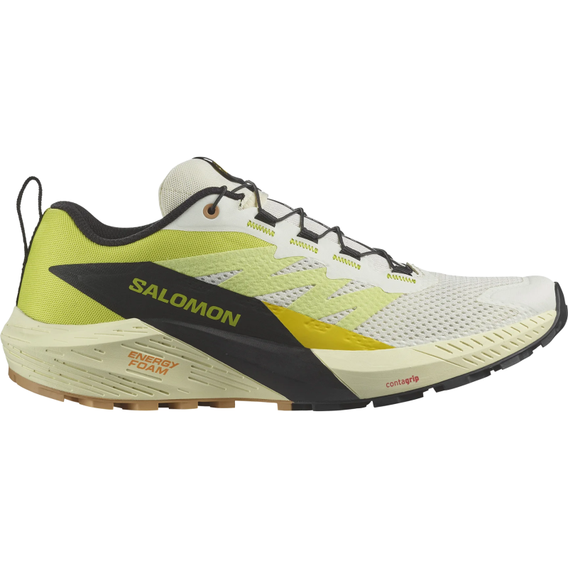 Salomon Sense Ride 5 Shoes (Men's) - Vanilla Ice / Sulphur Spring / Black - Find Your Feet Australia Hobart Launceston Tasmania