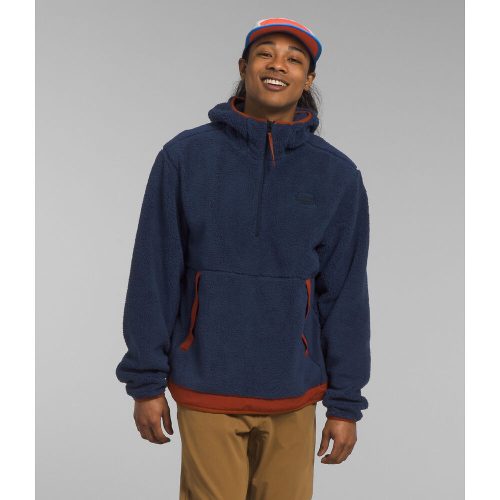 The North Face Campshire Fleece Hoody (Men's) - Summit Navy/Brandy Brown - Find Your Feet Australia Hobart Launceston Tasmania