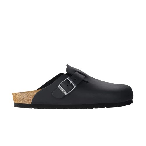 Birkenstock Boston Oiled Leather/Suede Sandal (Unisex) Black 059461 Find Your Feet Australia Hobart Launceston Tasmania