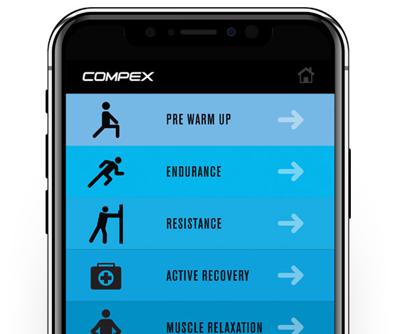 Compex Mini App - Select a Program