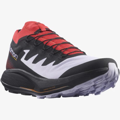 Salomon Pulsar Trail Pro Shoe (Men's) Purple Heather/Poppy Red/Black - Find Your Feet Australia Hobart Launceston Tasmania